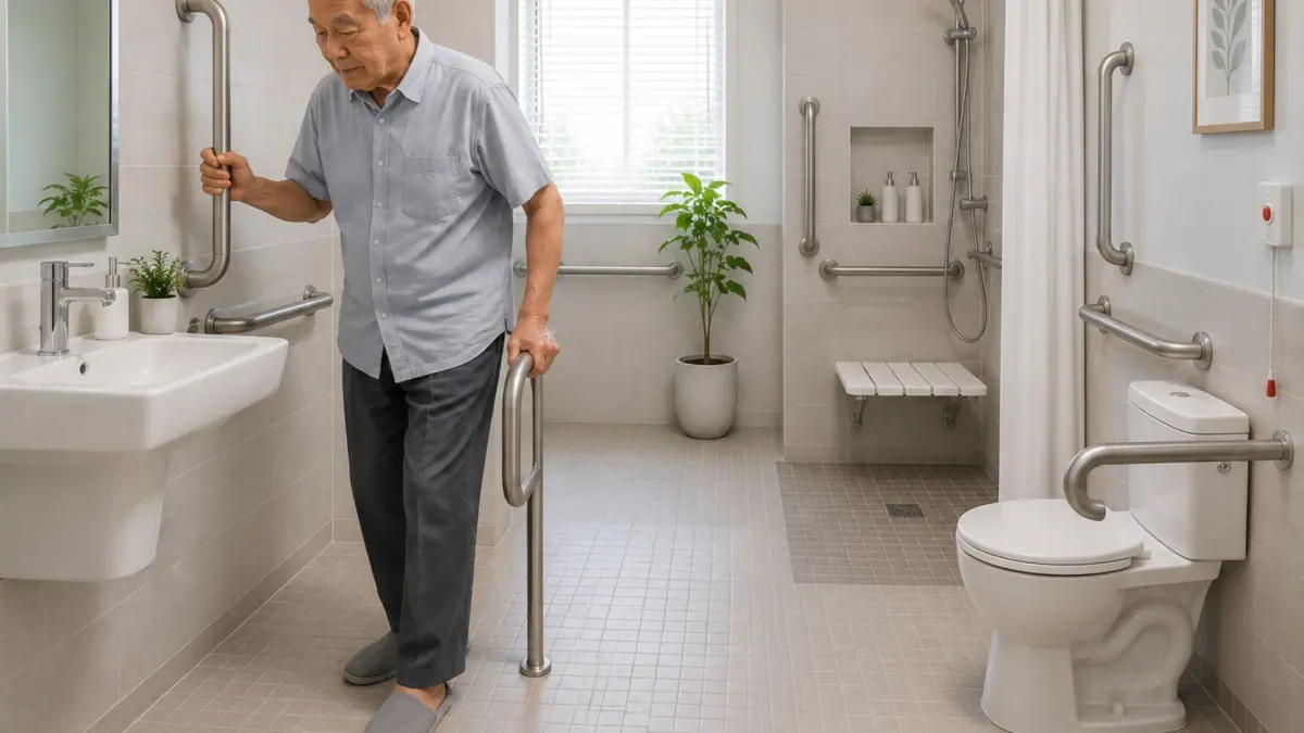 5 แนวทางการติดราวจับในห้องน้ำให้ปลอดภัยสำหรับผู้สูงอายุ